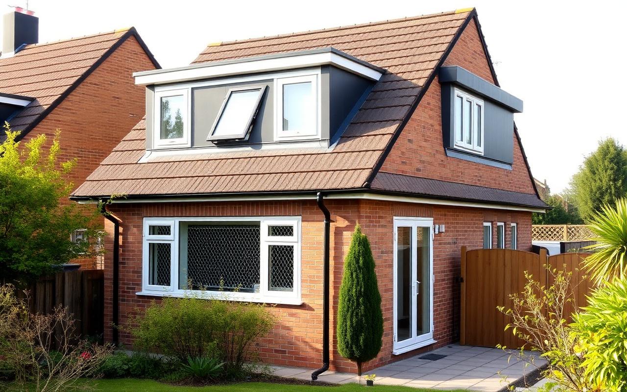 Rear dormer loft conversion with three Velux windows on a Kent semi