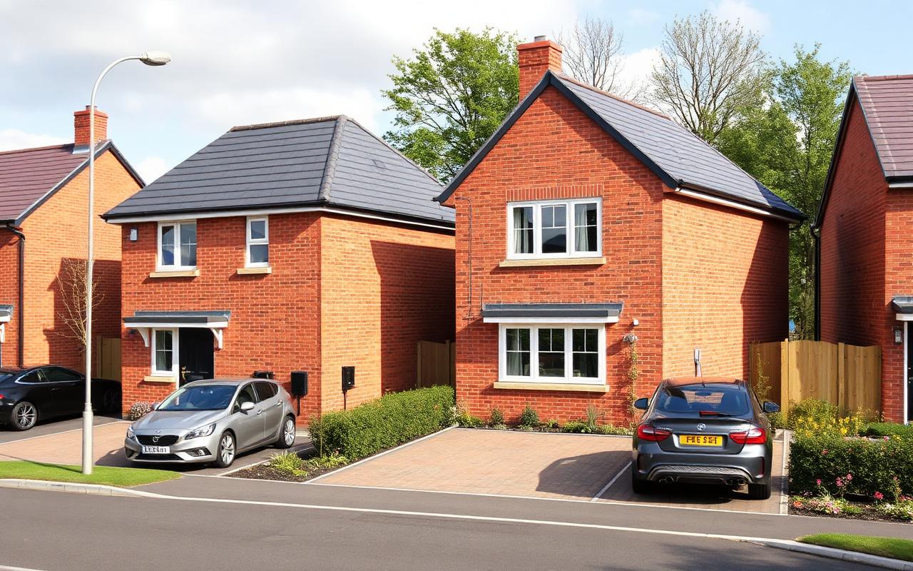 Two-house infill new build development on a subdivided garden plot