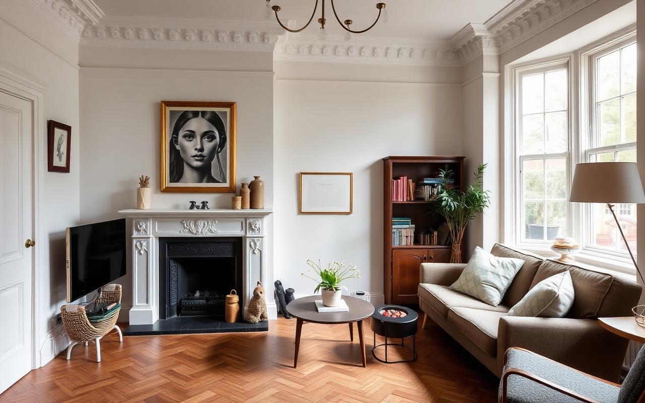 Whole-house renovation interior of restored Victorian terrace in Beckenham
